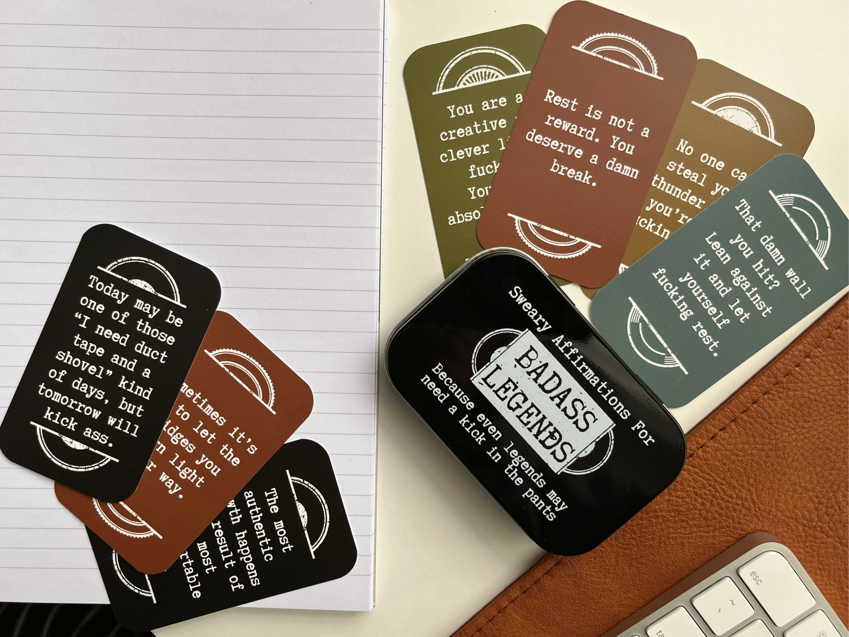 Mini Sweary Affirmation Cards for Badass Legends