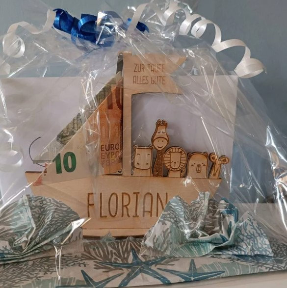 ⛵Noah's Ark Money Gift-🎁Joyful Gifting for Birth or Baptism!