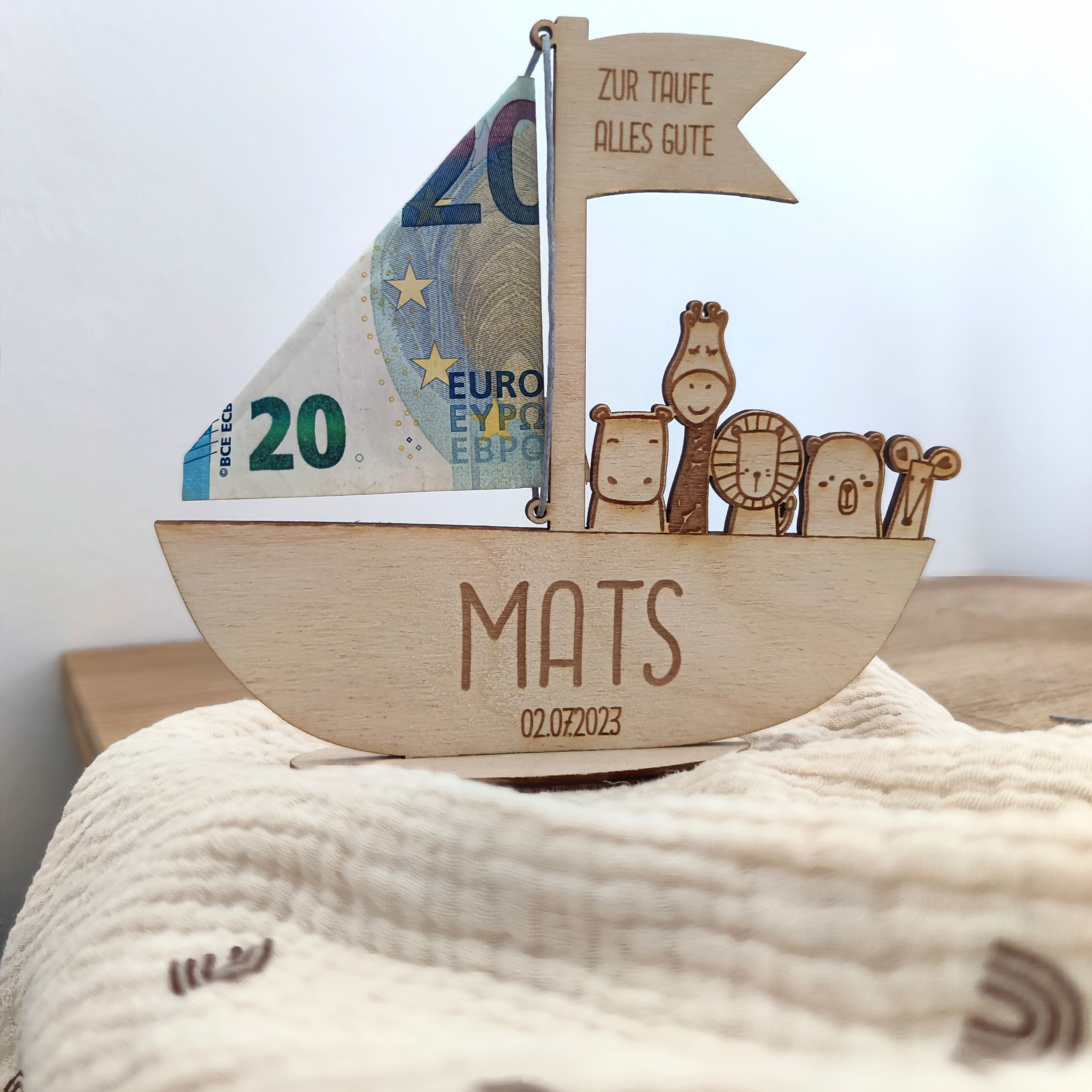 ⛵Noah's Ark Money Gift-🎁Joyful Gifting for Birth or Baptism!