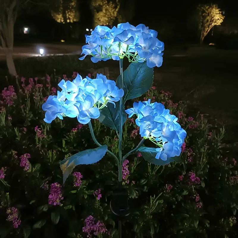 Solar Hydrangea Flower Lights