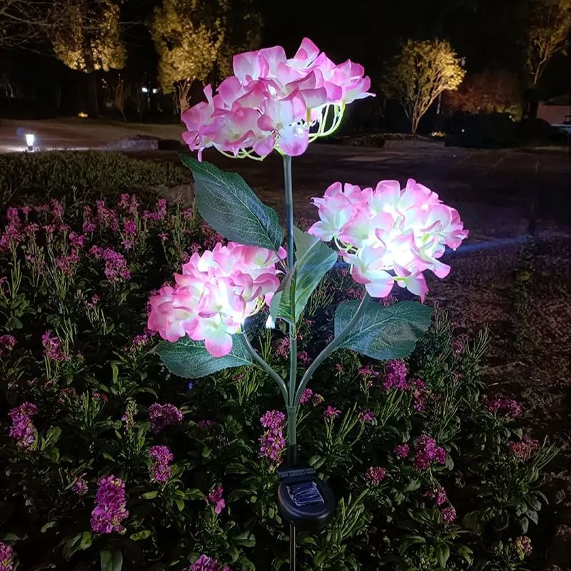Solar Hydrangea Flower Lights