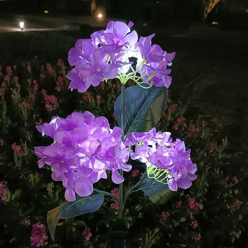 Solar Hydrangea Flower Lights