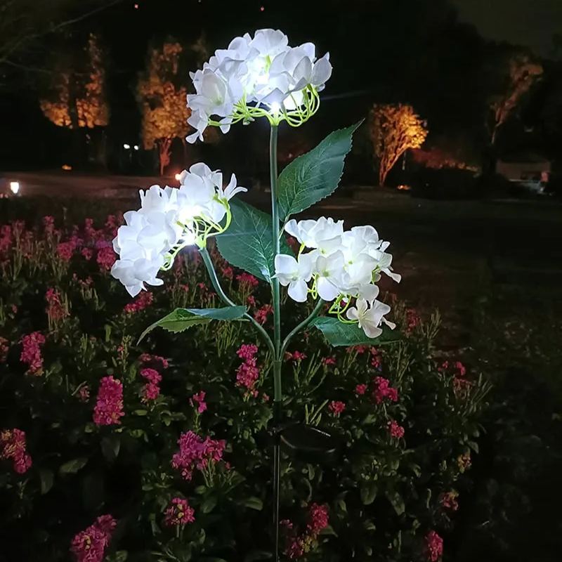 Solar Hydrangea Flower Lights