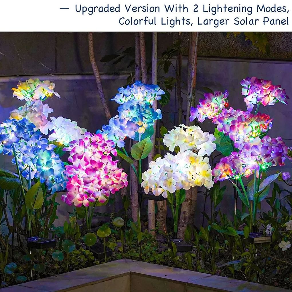 Solar Hydrangea Flower Lights