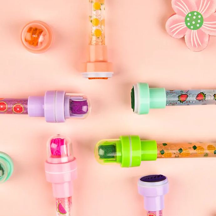 5 in 1 Light Roller Stamp Kids Blowing Magic Ballpoint Pen