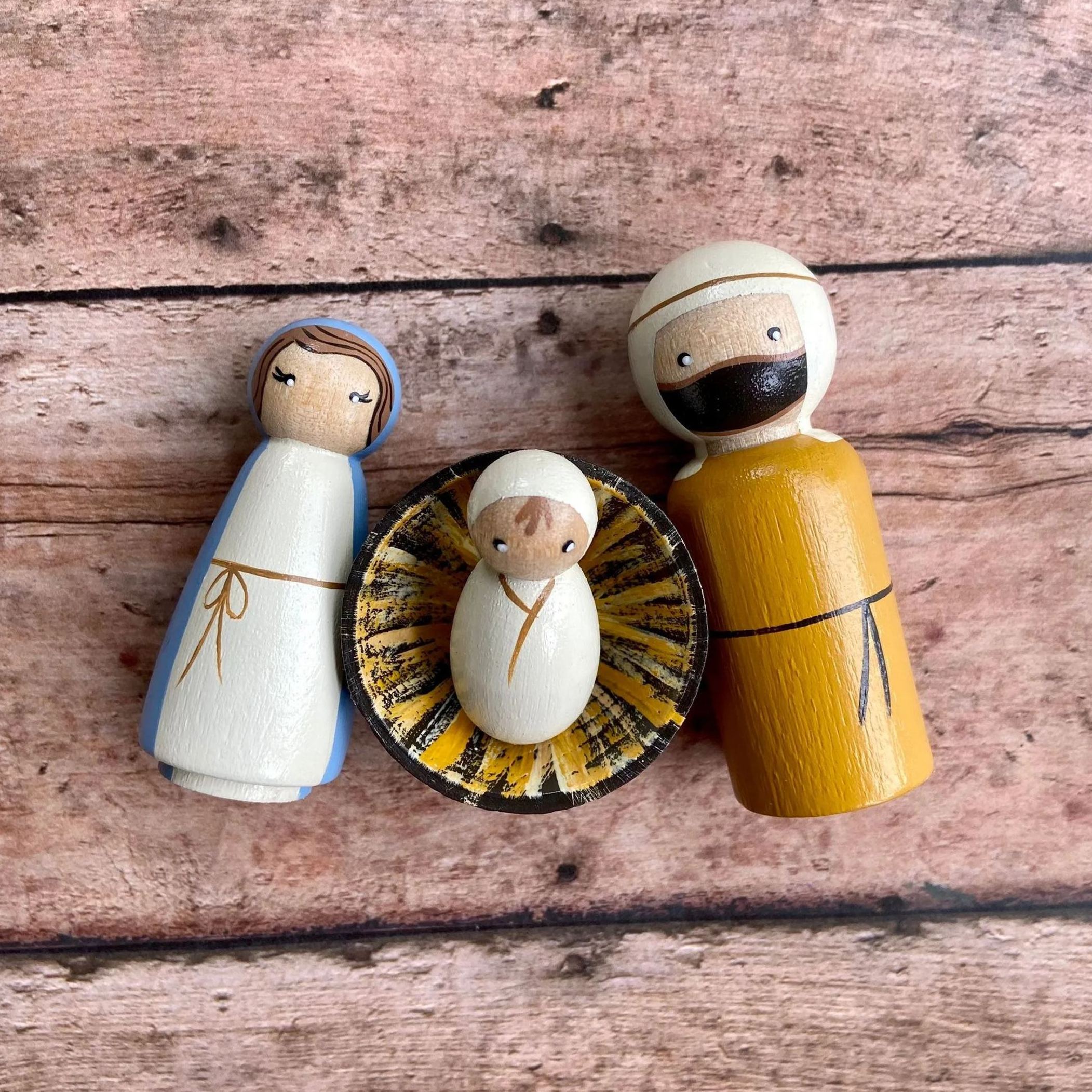 Nativity Peg Dolls-Holy Family