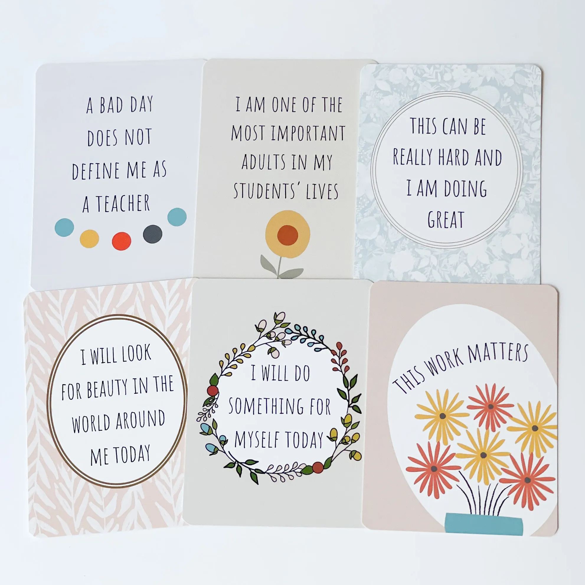 Teacher Affirmation Cards - Christmas gift for teachers.