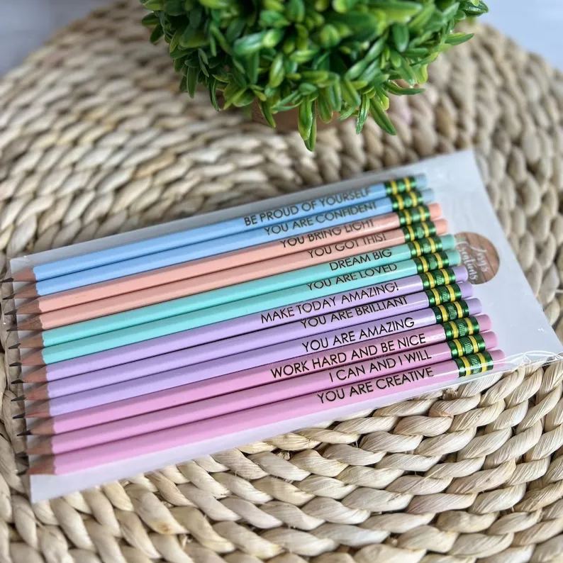 🌈Rainbow Motivational Pencils-Gift Set