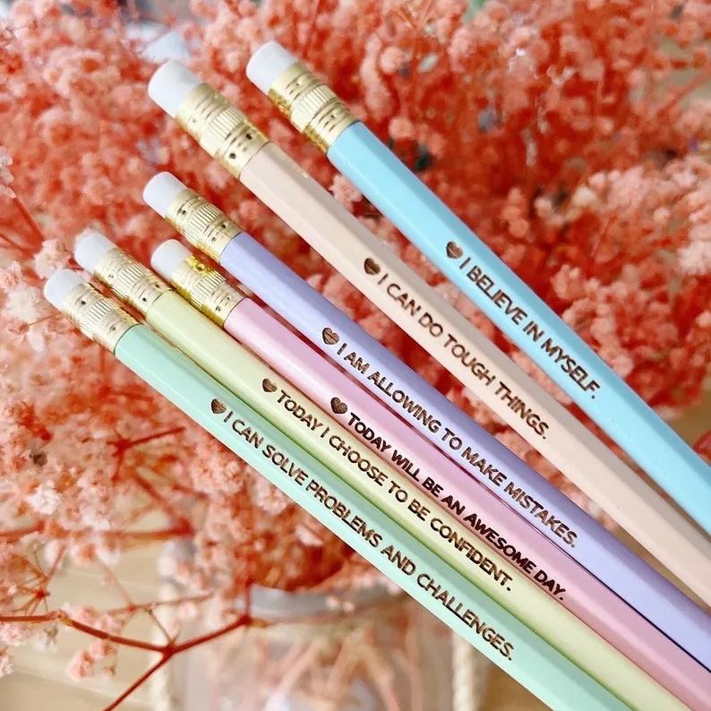 Positive Affirmation Pencils Set