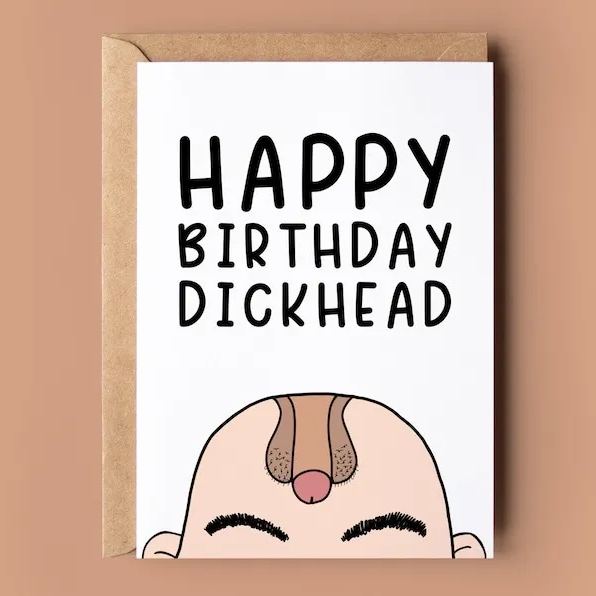 Funny Rude Birthday Card