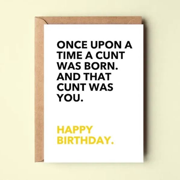 Funny Rude Birthday Card