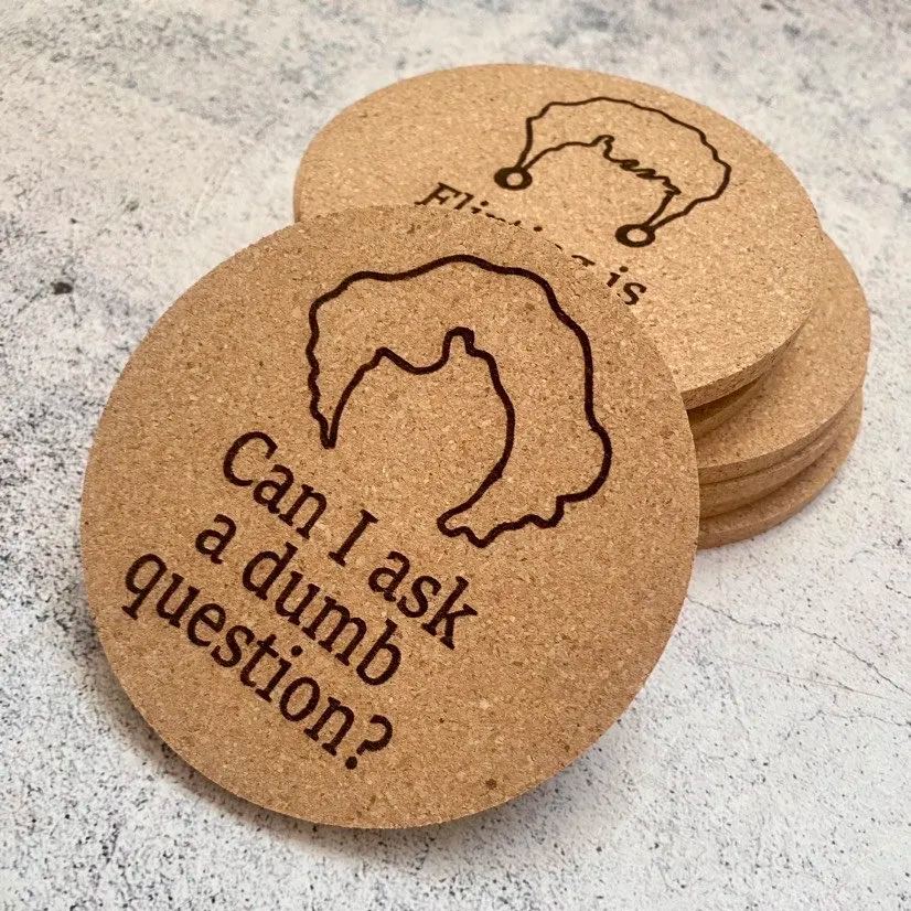 Funny Golden Girls Cork Coasters Set