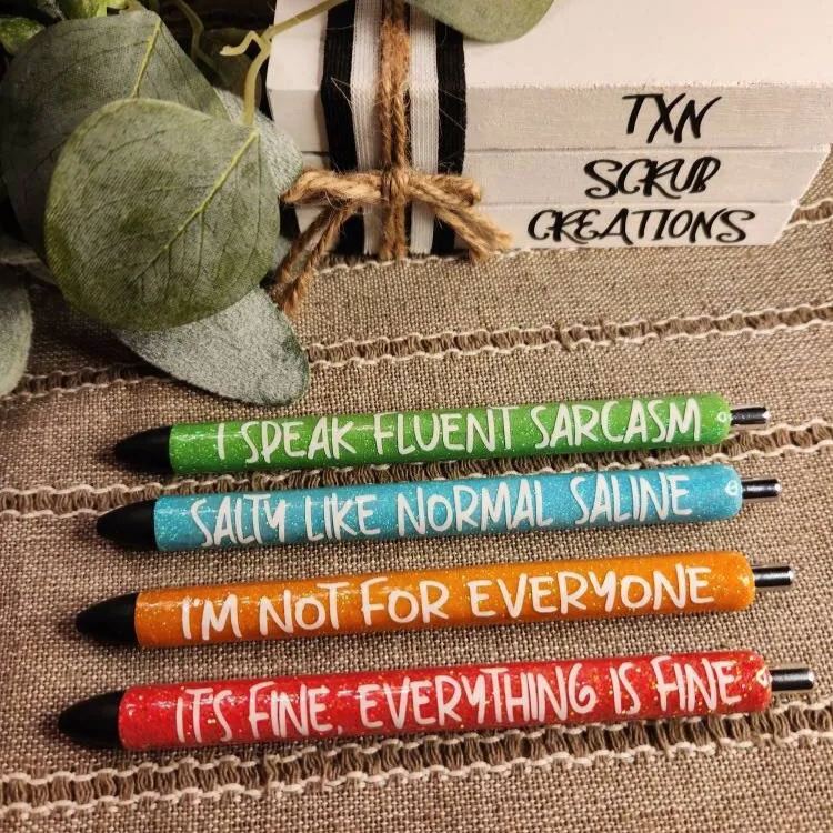 Work Humor Glitter Pens for Office Personal