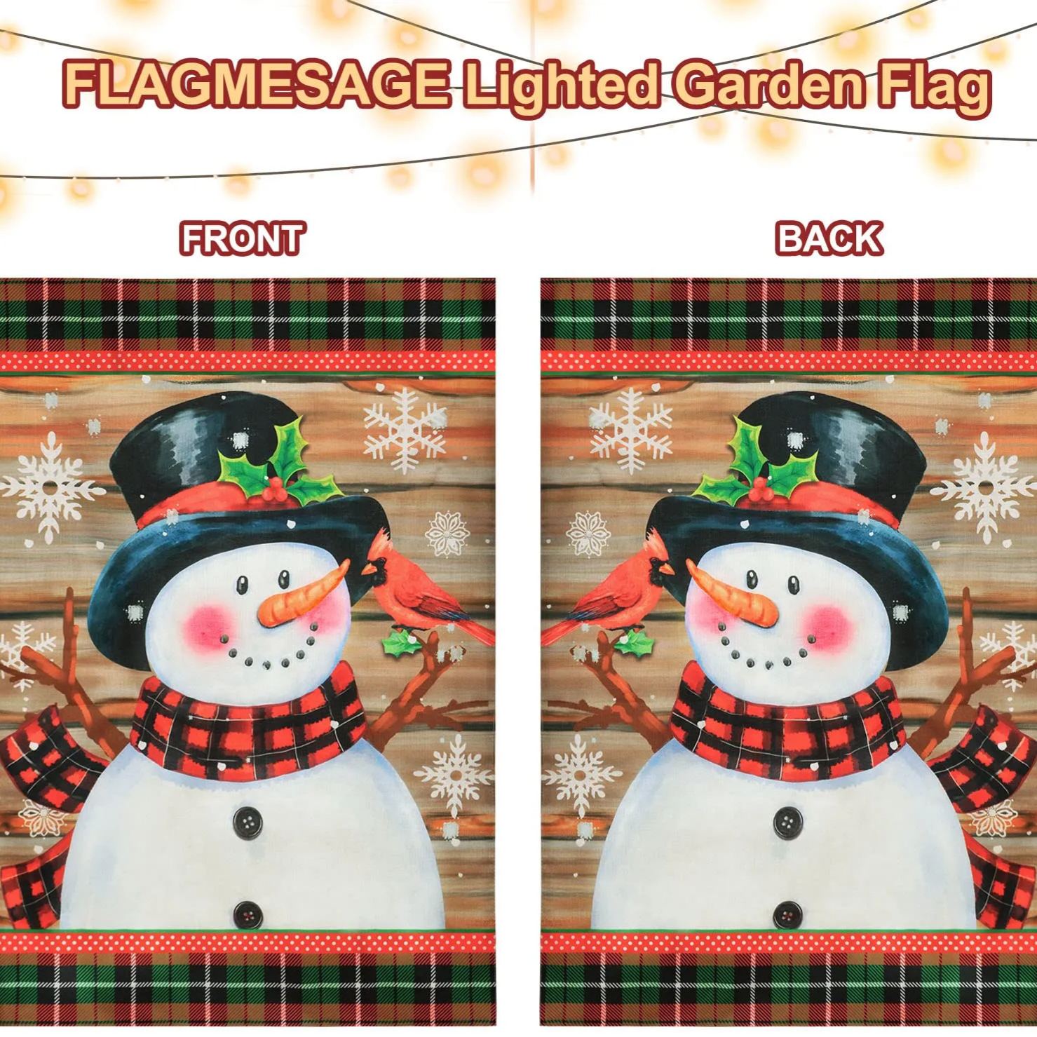  Christmas LED Garden Flags