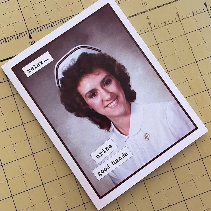  Funny Vintage Photo Card for Nurse - Can't Fix Stupid