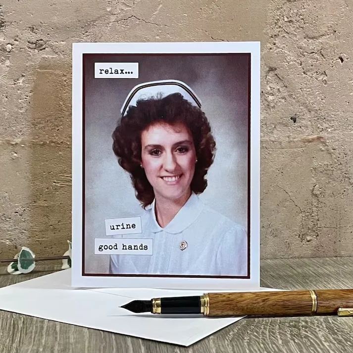  Funny Vintage Photo Card for Nurse - Can't Fix Stupid