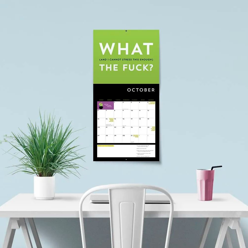 A F*cking 2024 Wall Calendar:Get Your Sh*t Together This Year - Includes Stickers!