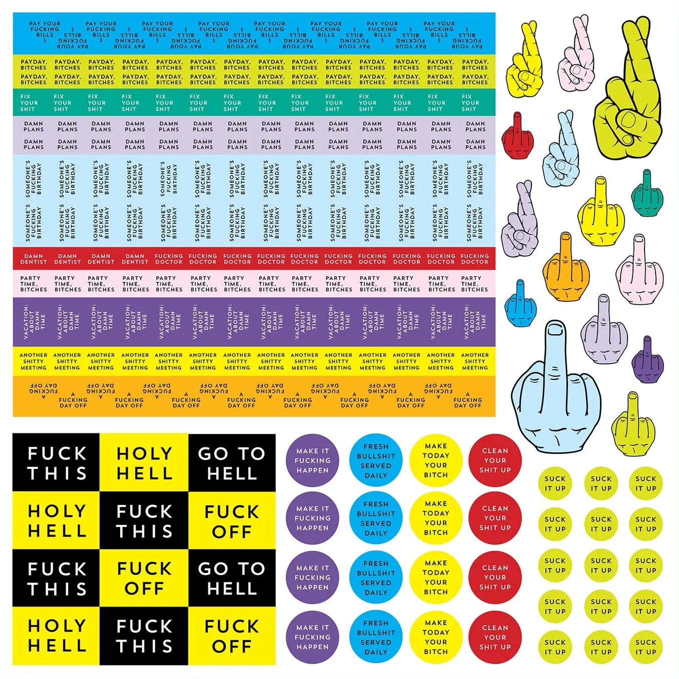 A F*cking 2024 Wall Calendar:Get Your Sh*t Together This Year - Includes Stickers!