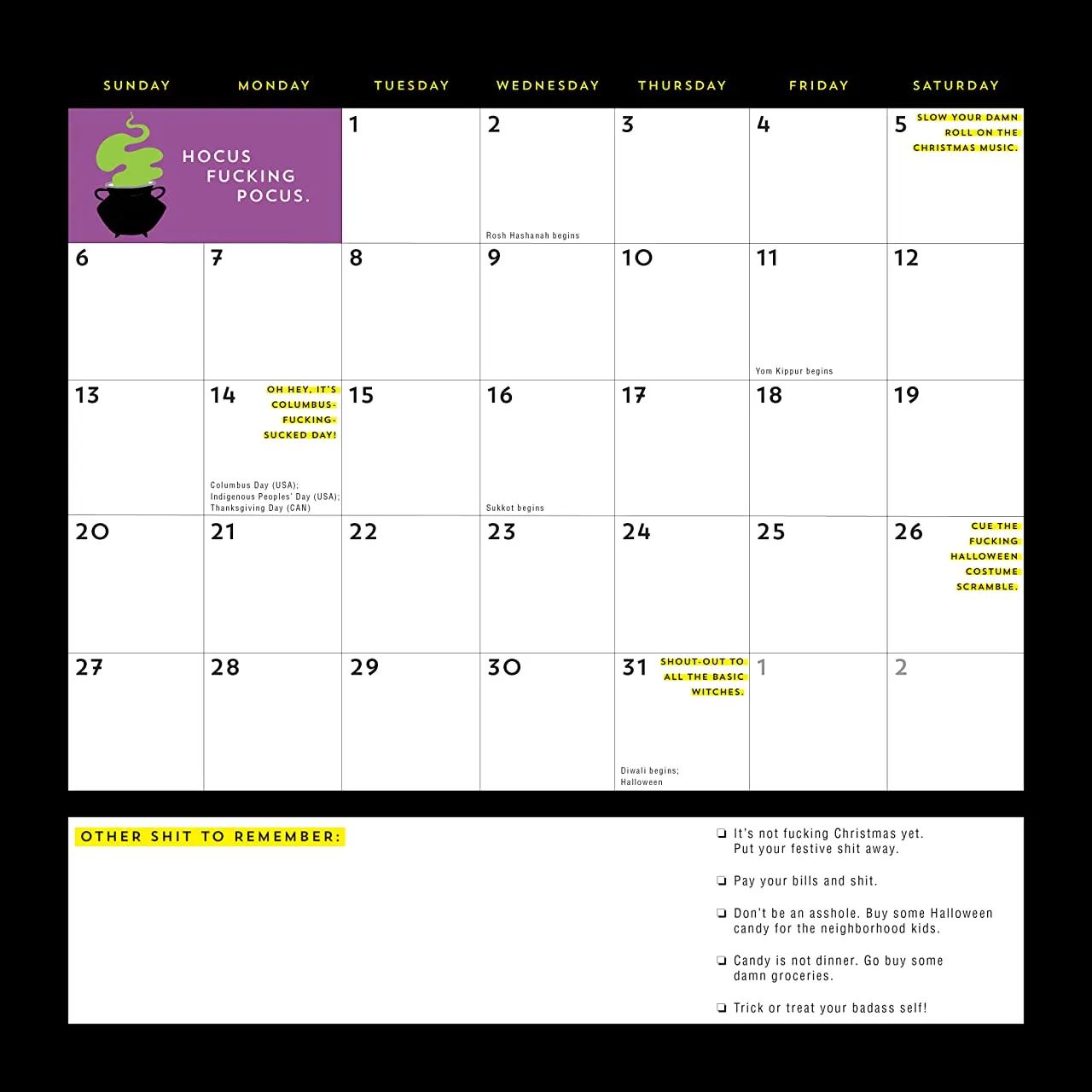 A F*cking 2024 Wall Calendar:Get Your Sh*t Together This Year - Includes Stickers!