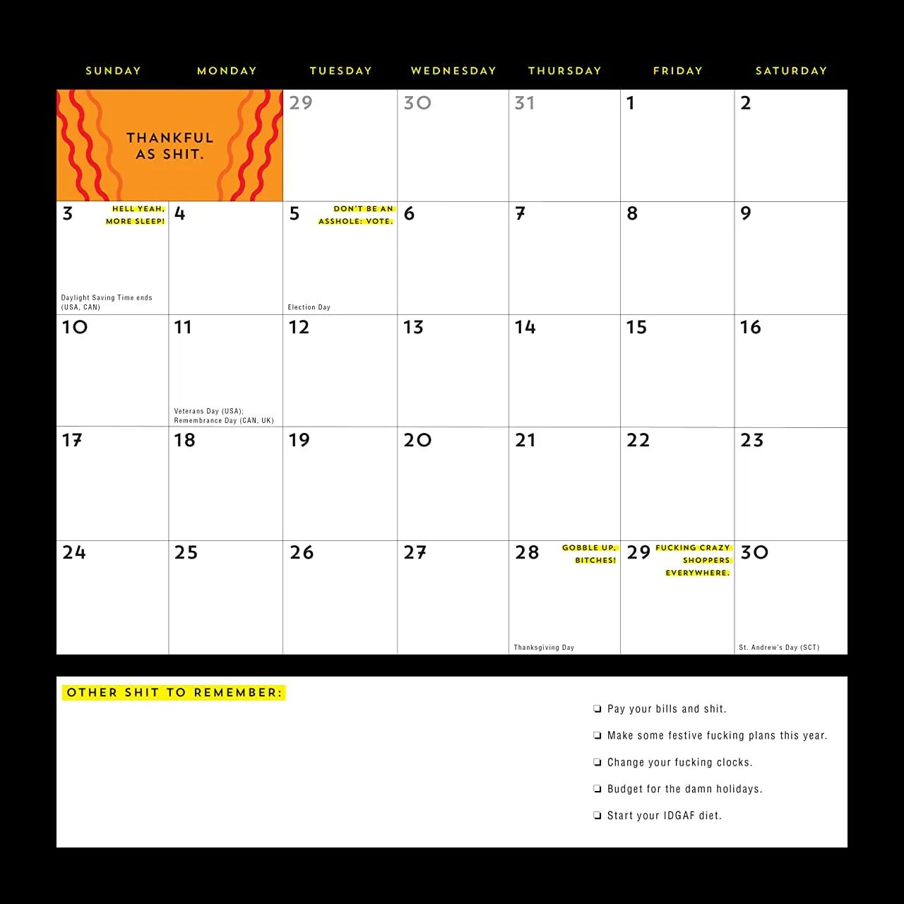 A F*cking 2024 Wall Calendar:Get Your Sh*t Together This Year - Includes Stickers!