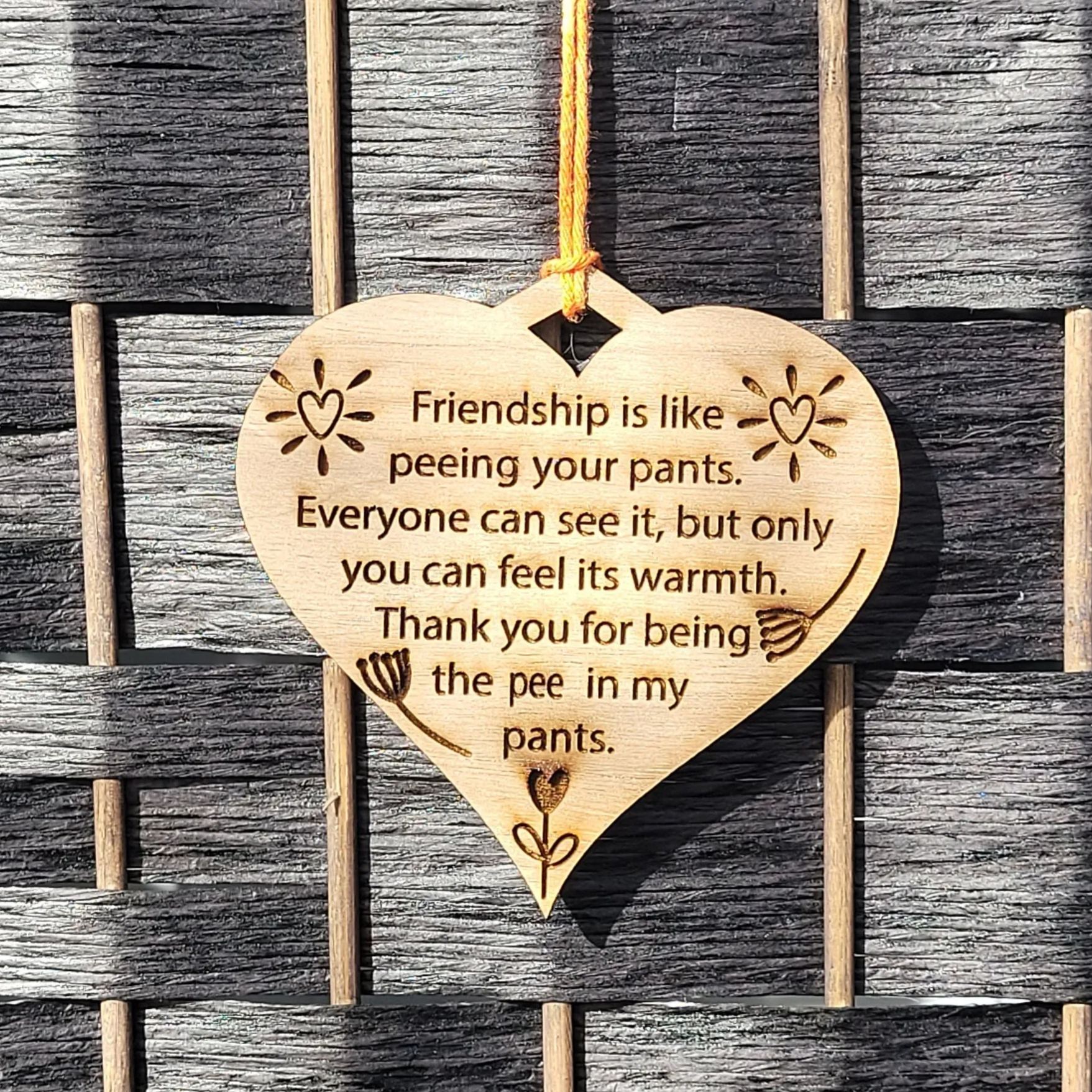 Friendship Wooden Ornament