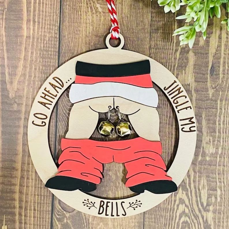 Well Hung Naughty Christmas Ornament