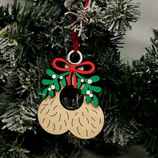 Well Hung Naughty Christmas Ornament