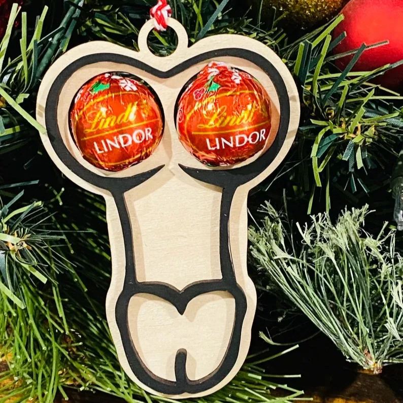 Well Hung Naughty Christmas Ornament