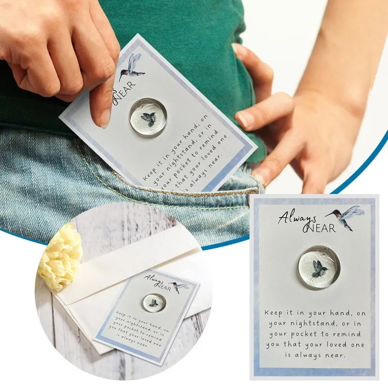 💝Pocket Token Glass Gem - Thinking of You Gift