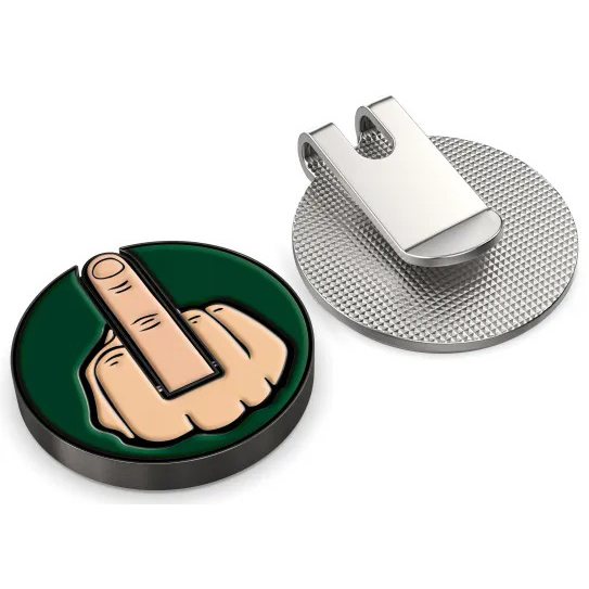Funny Working Middle Finger Golf Ball Marker Gift