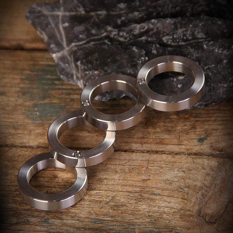 Transformable Full Stainless Steel Self Defense Brass Knuckles Ring