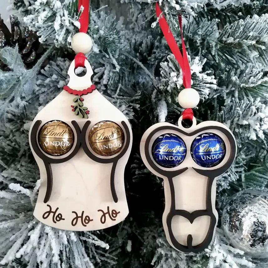 Funny Couples Christmas Ornament🤣