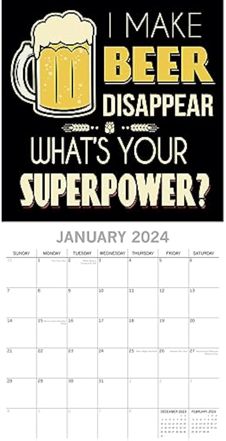 Beer Signs 2024 Wall Calendar