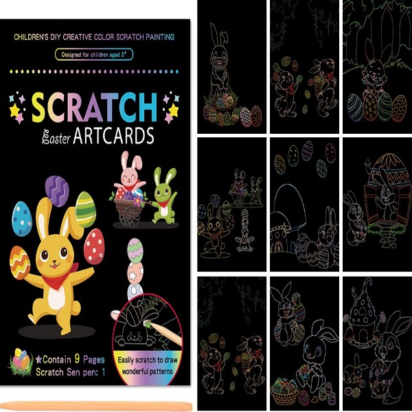 🌈DIY Colourful Magic Scraping Scratch Art Drawing Paper🌈