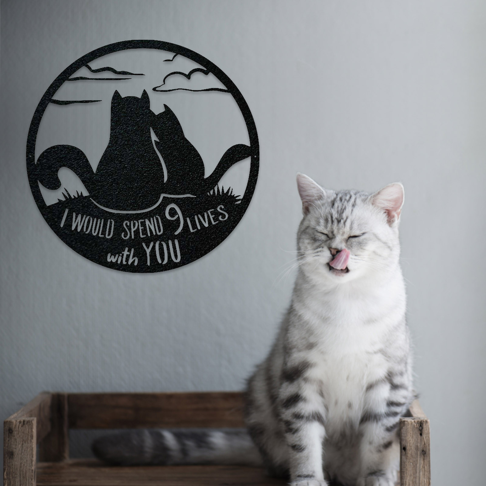 🔥Hot Sale 50% OFF 😻 9 Lives Together Wall Art