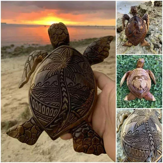 🌴🐢Hawaiian Turtle Woodcarving-Buy 2 for Free Shipping🔥