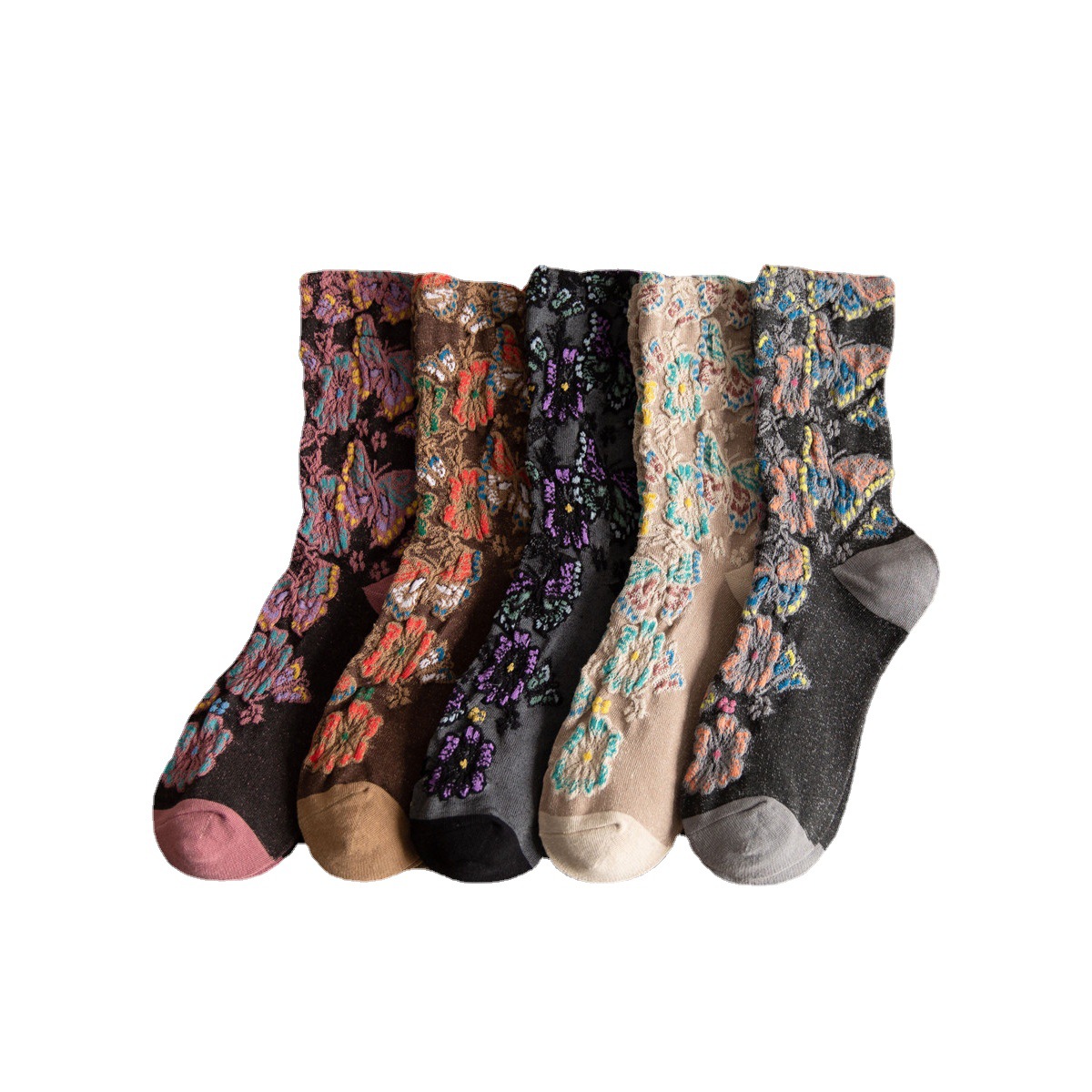 🎉Hot Sale 45% OFF🦋Vintage Butterfly Embossed Women Socks