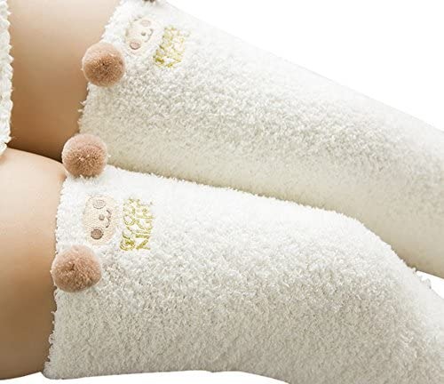3D Cute Cartoon Over Knee High Fuzzy Socks