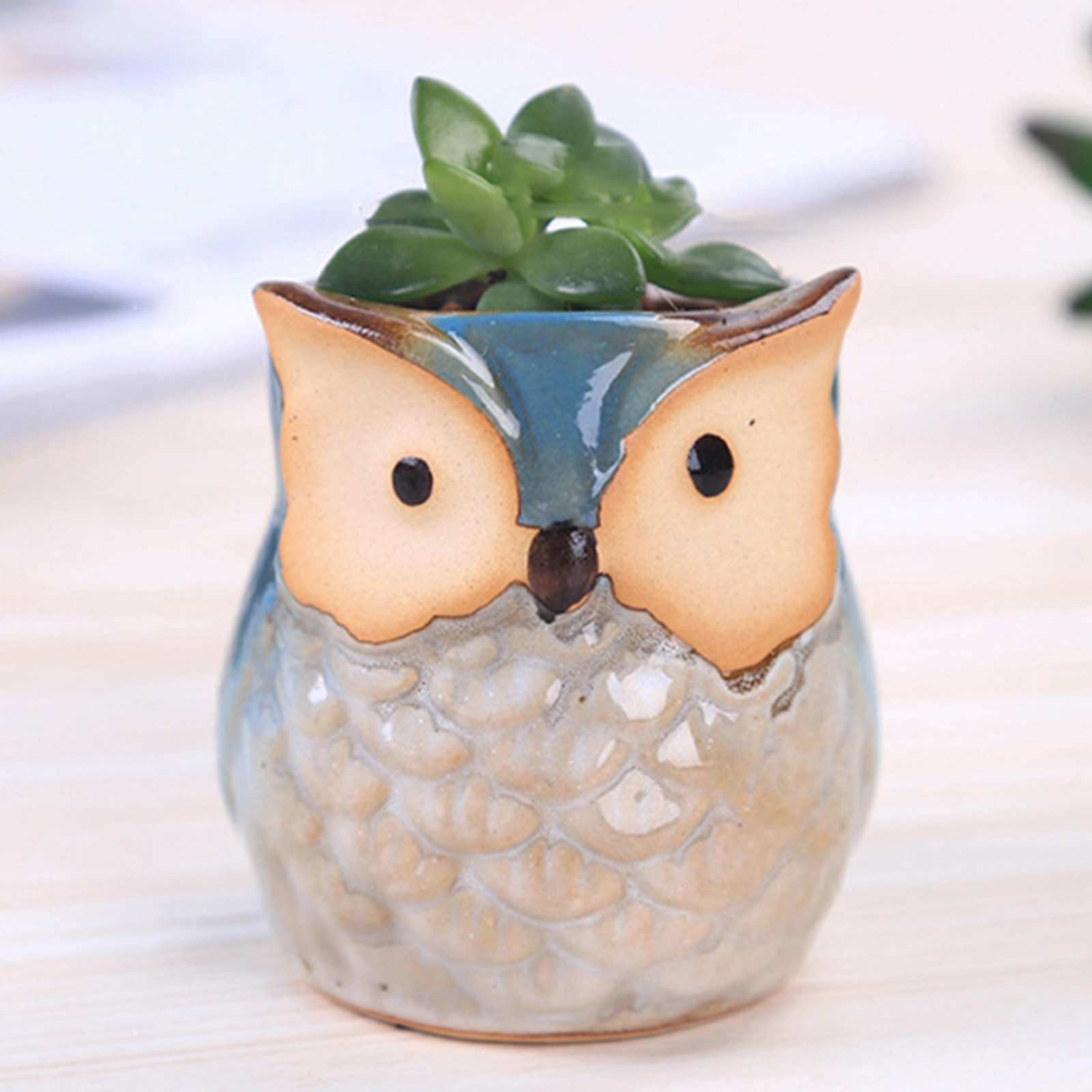 🦉Owl Pot Ceramic Flowing Glaze Base Serial Set Succulent Plant Pot