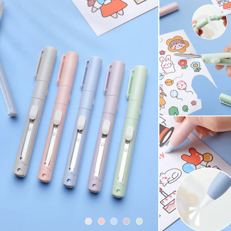 ✂️Mini Folding Pen Scissors Graving Knife for Kids👼-Buy 1 Get 1 Free