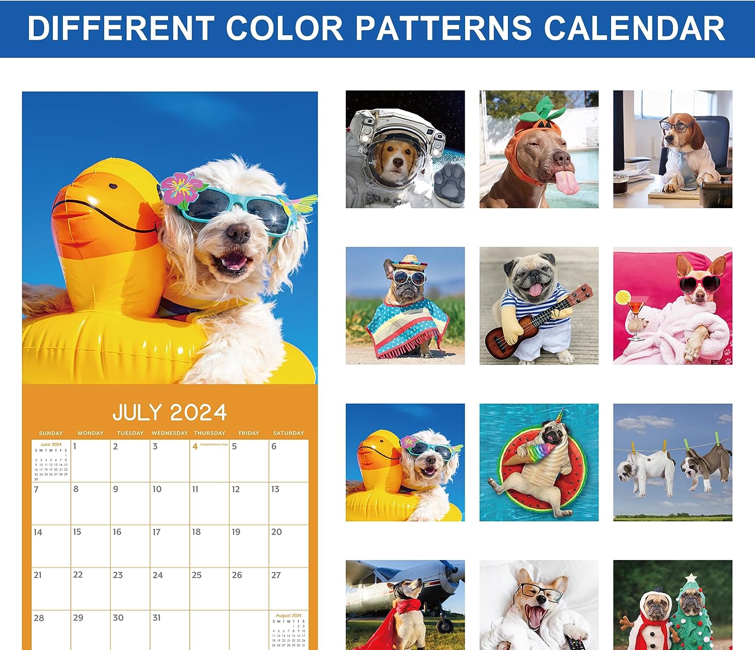 2024 Fun Dogs Wall Calendar