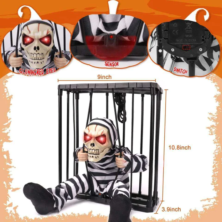 🎃Early Halloween Sale☠️ - Glowing Motion Skeleton Prisoner