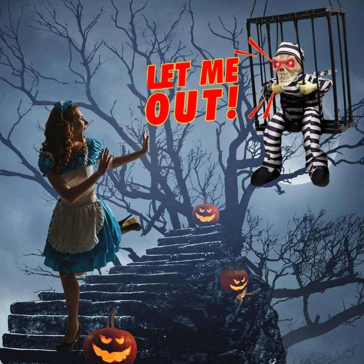🎃Early Halloween Sale☠️ - Glowing Motion Skeleton Prisoner