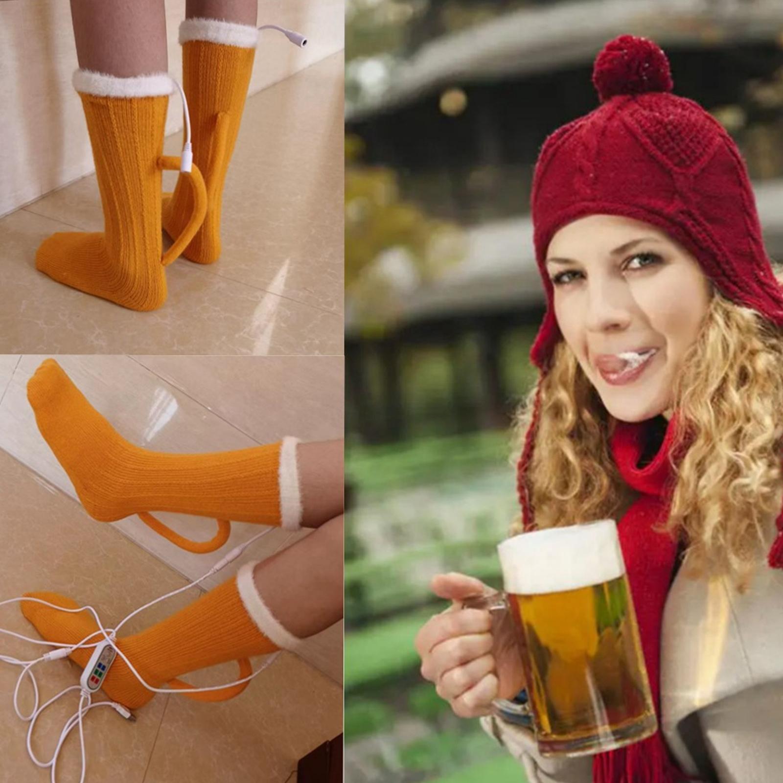 🍺Knitted beer socks-Funny and warm gift🎁