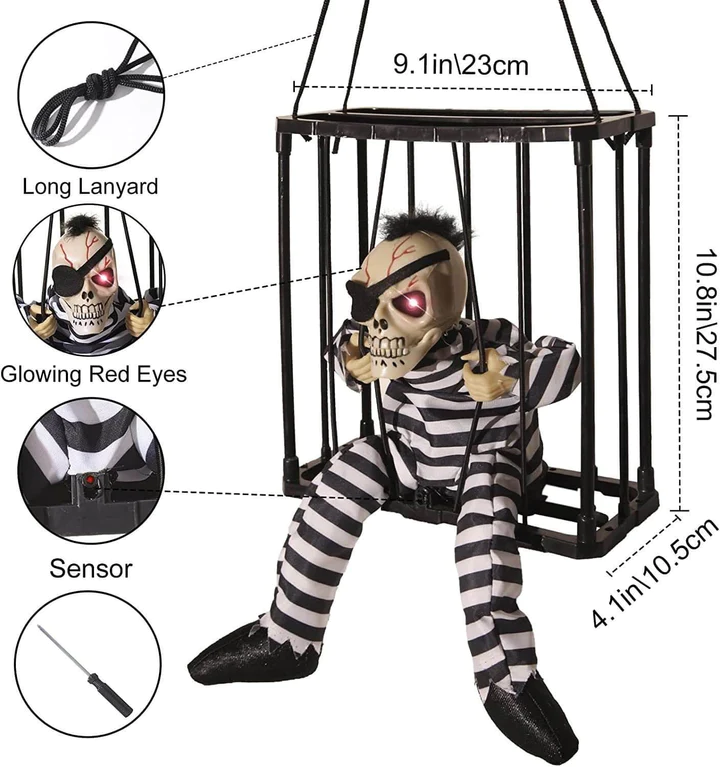 🎃Early Halloween Sale☠️ - Glowing Motion Skeleton Prisoner