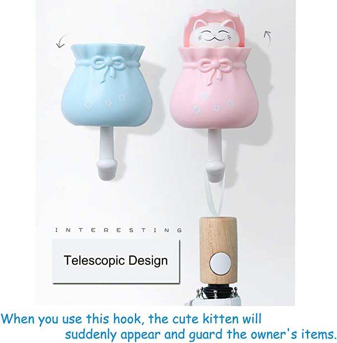 4 Pcs Cute Cat Hooks