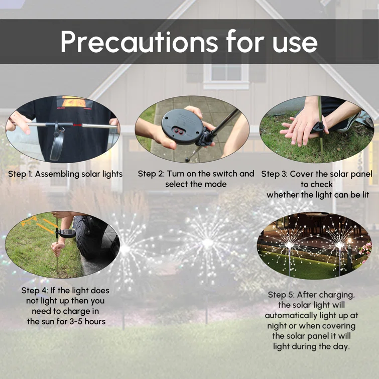 🎊HOT SALE🎊 Waterproof Solar Garden Fireworks Lamp