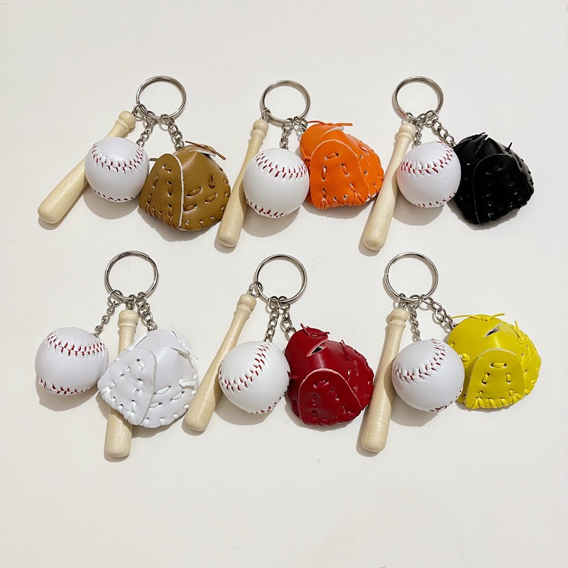 ⚾Mini Baseball Glove Set Charm Keychain