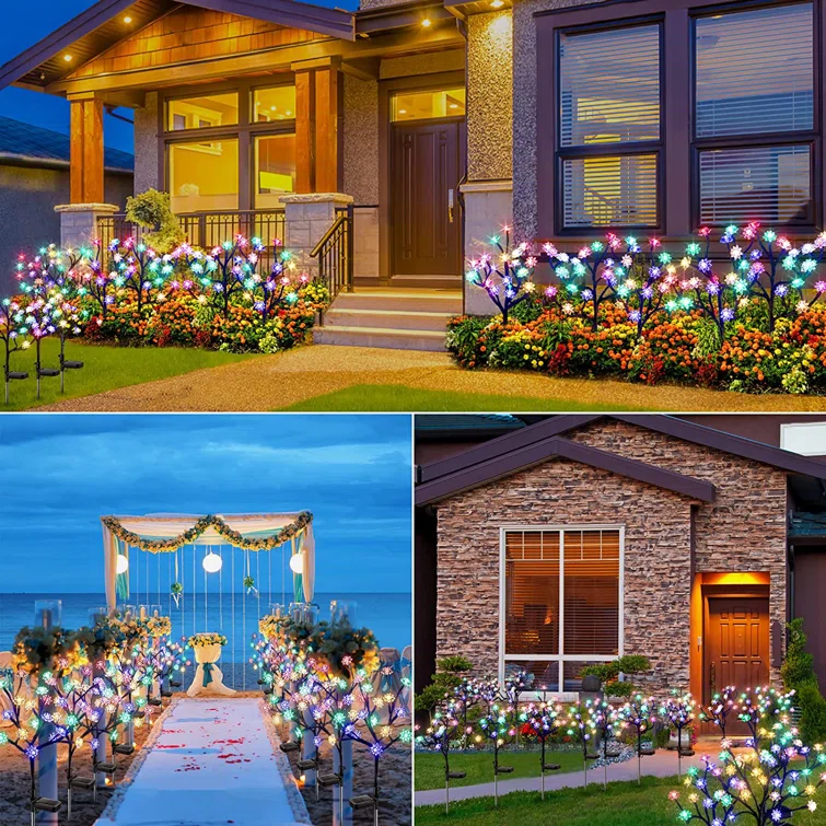 🎊HOT SALE🎊 Waterproof Solar Garden Flower Lamp