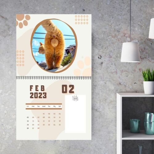 🔥Hot Sale 50% OFF🤣2023 Funny Gift Cats Buttholes Calendar